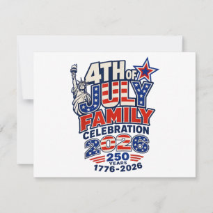 Save The Date Célébration de la fête familiale du 4 juillet 2026