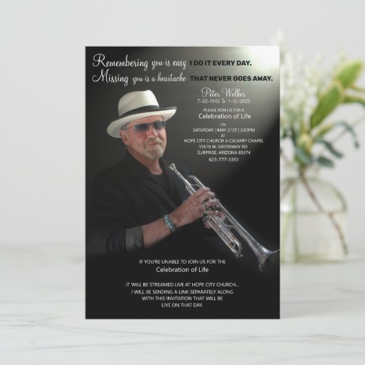 Save The Date Célébration de la vie (Debout devant)