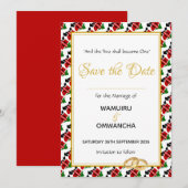 Save The Date Célébration de mariage coutumier chrétien au KENYA (Devant / Derrière)