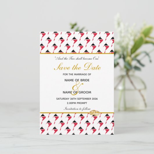 Save The Date Célébration de mariage d'événement spécial TRINITÉ (Debout devant)