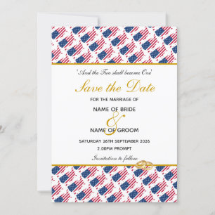 Save The Date Célébration de mariage événement spécial USA AMÉRI