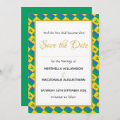 Save The Date Célébration De Mariage Traditionnelle De ST VINCEN (Devant / Derrière)