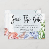 Save The Date Célébration de renouvellement de vœux côtiers à l' (Devant / Derrière)