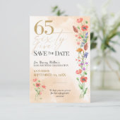Save The Date Célébration des 65 ans avec la douce Fleur sauvage (Debout devant)