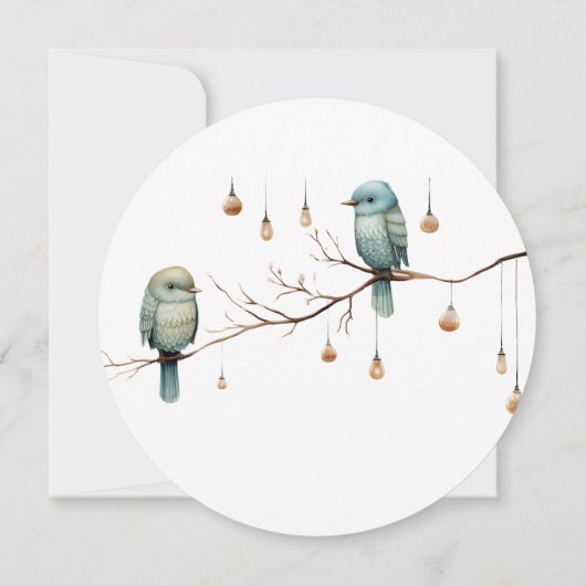 Save The Date Célébration des Inséparables rustiques du bois (Dos)