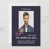 Save The Date Celebration of Life Service  Hockey Player Sport (Devant)