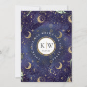 Save The Date Céleste Écrit Dans Les Étoiles Mariage Lune (Dos)
