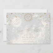 Save The Date Céleste écrit dans les étoiles Mariage photo (Devant)