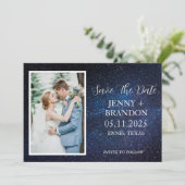 Save The Date Céleste étoile Ciel Galaxie Photo Romantique (Debout devant)