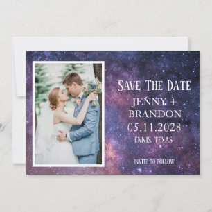 Save The Date Céleste étoile Ciel Galaxie Photo Romantique