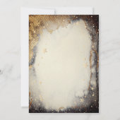 Save The Date Celestial Gold Stars Moon Feather (Dos)