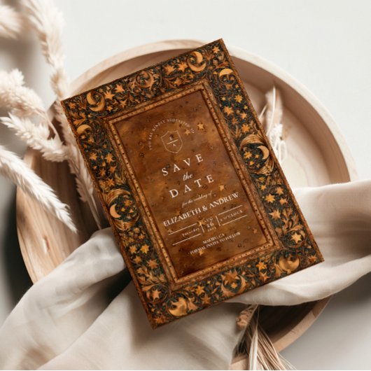 Save The Date Celestial Gothic Baroque Wedding