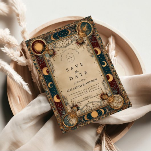 Save The Date Celestial Royal Baroque Wedding