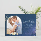 Save The Date Celestial Starry Sky Mariage photo romantique (Debout devant)