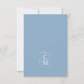 Save The Date Céline ・ Mariage bleu ciel solide simple (Dos)