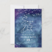 Save The Date Celine • Thème Ciel Étoilé Mariage Céleste (Devant)