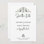 Save The Date Celtic Love Knot Eternity Circle Romantique Mariag (Devant / Derrière)