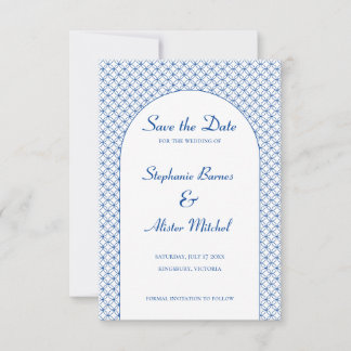 Save The Date Cercle Élégant Motif Sans Couture Géométrique Sauv