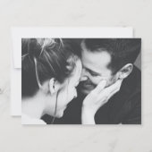 Save The Date Cercle feuille classique bleu blanc photo mariage (Dos)