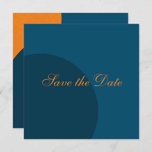 Save The Date Cercle moderne Enregistrer la date (Devant / Derrière)