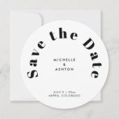 Save The Date Cercle rond de typographie moderne (Devant)