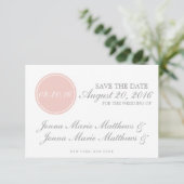 Save The Date Cercle simple Enregistrer les dates | MARIAGE (Debout devant)