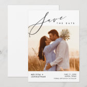 Save The Date Cérémonie de mariage de style moderne, dîner de cé (Devant / Derrière)