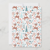Save The Date Cerfs mignons dans un motif de forêt fantaisiste (Dos)