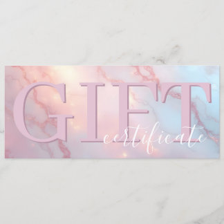Save The Date Certificat Cadeau Élégant Rose Pâle Douce