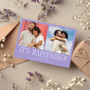 Save The Date C'est Arrivant 2-Photo Mariage Lilas