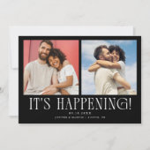 Save The Date C'est Arrivé 2-Photo Mariage Noir (Devant)