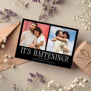 Save The Date C'est Arrivé 2-Photo Mariage Noir