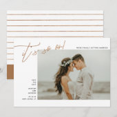 Save The Date C'est bon | Photo de typographie élégante | Copper (Devant / Derrière)