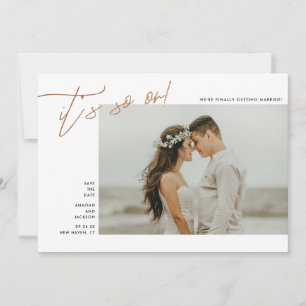 Save The Date C'est bon Photo de typographie élégante Copper