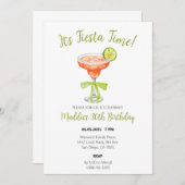 Save The Date C'est Fiesta Time Aquarelle fraise Margarita (Devant / Derrière)