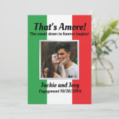 Save The Date C'est l'amour ! Drapeau italien avec photo personn (Debout devant)