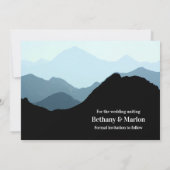 Save The Date Chaîne de Blue Mountain, Mariage Rustique (Dos)