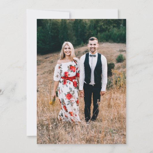 Save The Date Chaîne de bois rustique illumine mariage Enregistr (Dos)