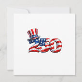 Save The Date Chaîne de clés America 250 4 juillet (Dos)