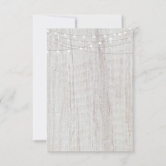 Save The Date Chaîne Rustique Bois Éclairage Mariage Enregistrer (Dos)