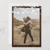 Save The Date Chaîne rustique en bois brun clair photo enregistr (Dos)