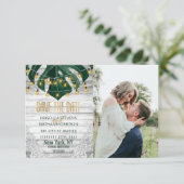 Save The Date Chaîne suisse de feuille de fromage lights Mariage (Debout devant)