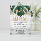 Save The Date Chaîne suisse de feuille de fromage lights Mariage (Debout devant)