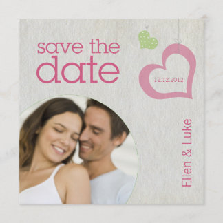 Save The Date Chaînes cardiaques Sauvegardez La Date - Rose & Ve