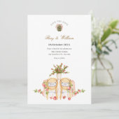 Save The Date chaises mariages avec plantes (Debout devant)