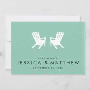 Save The Date Chaises Muskoka Enregistrer la Date // Turquoise