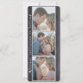 Save The Date Chalk Board Moderne tendance Trois photos (Dos)