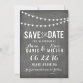 Save The Date Chalkboard Été Chaîne Lumière Enregistrer La Date (Devant)