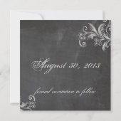 Save The Date Chalkboard Floral Enregistrer la date (Dos)