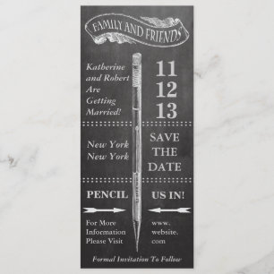 Save The Date Chalkboard Vintage Wedding Enregistrer La Date
